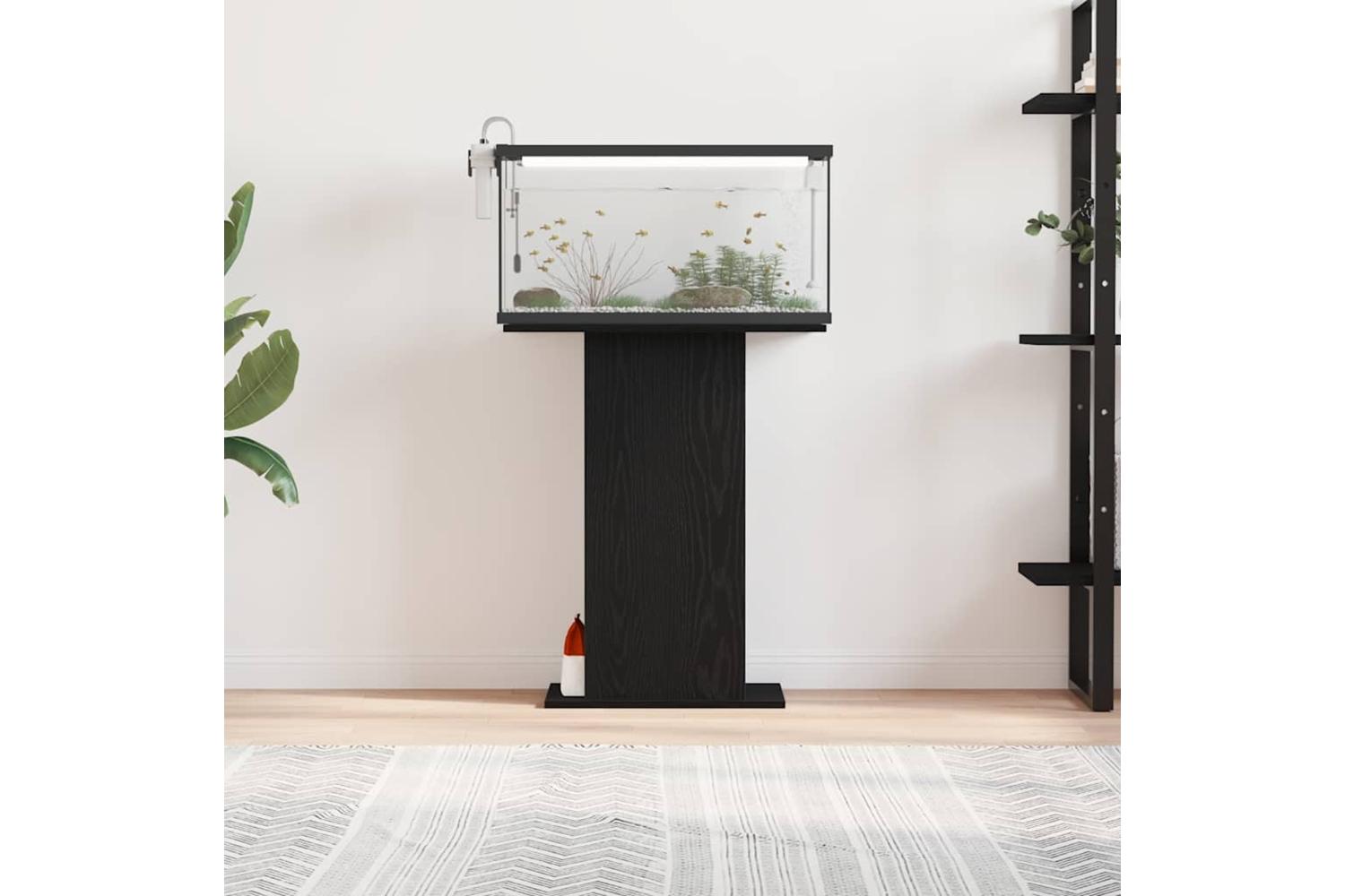Vidaxl Aquarium Stand Black Oak 605x36x725 Cm Engineered Wood-3