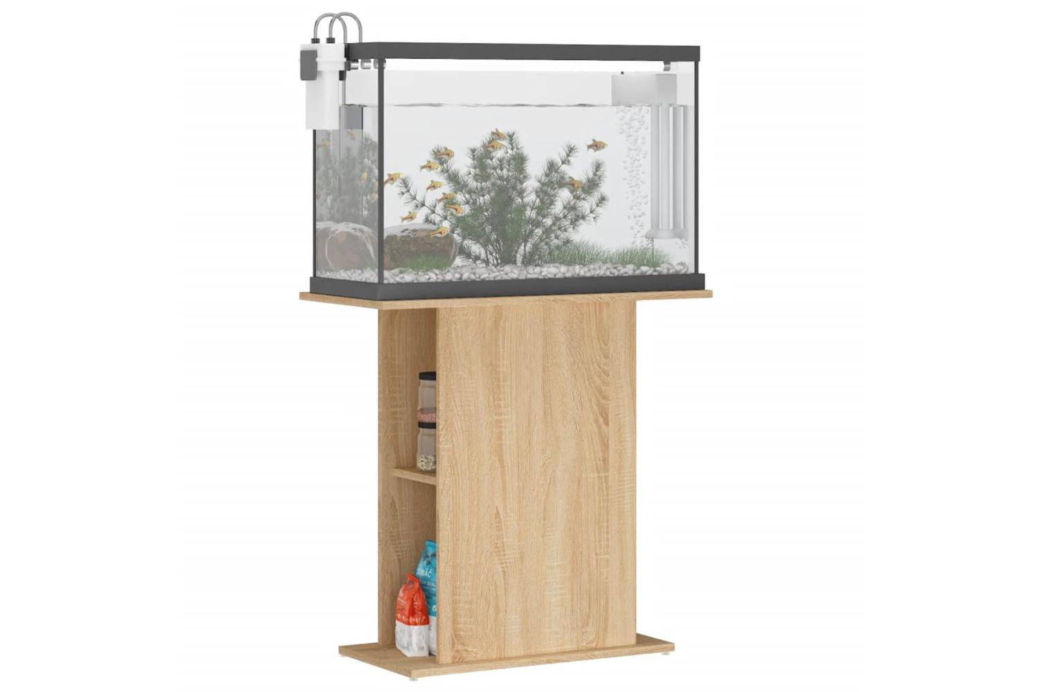 Vidaxl Aquarium Stand Sonoma Oak 75x36x725 Cm Engineered Wood-3
