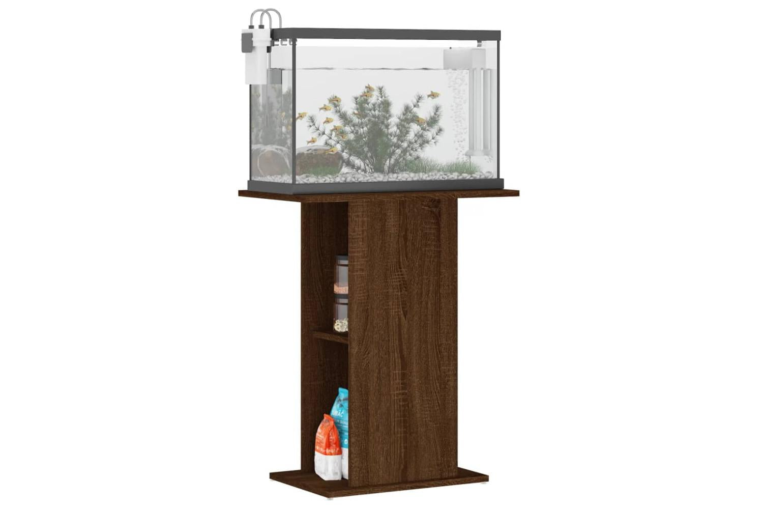 Vidaxl Aquarium Stand Brown Oak 605x36x725 Cm Engineered Wood-3