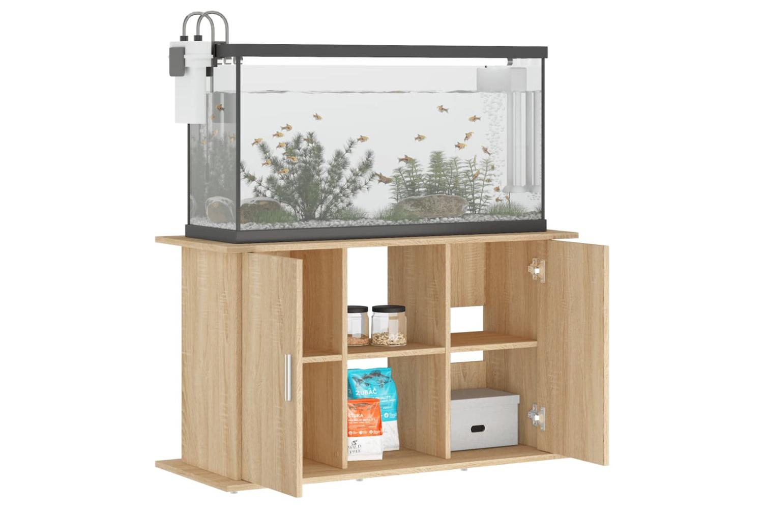 Vidaxl Aquarium Stand Sonoma Oak 101x41x58 Cm Engineered Wood-4