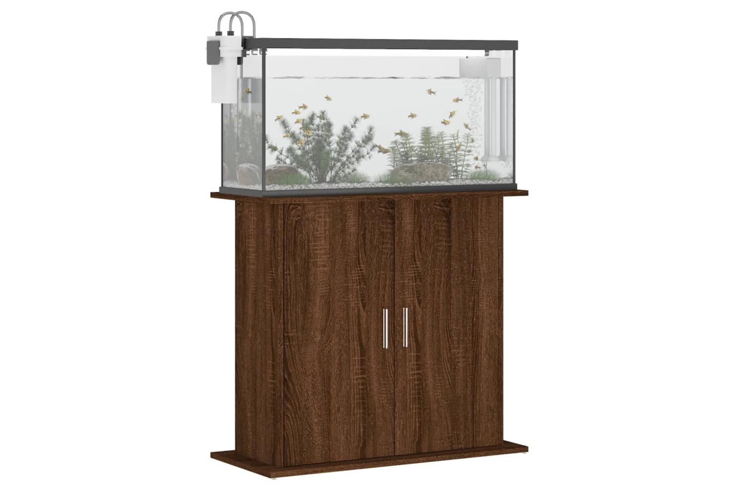 Vidaxl Aquarium Stand Brown Oak 81x36x73 Cm Engineered Wood-3