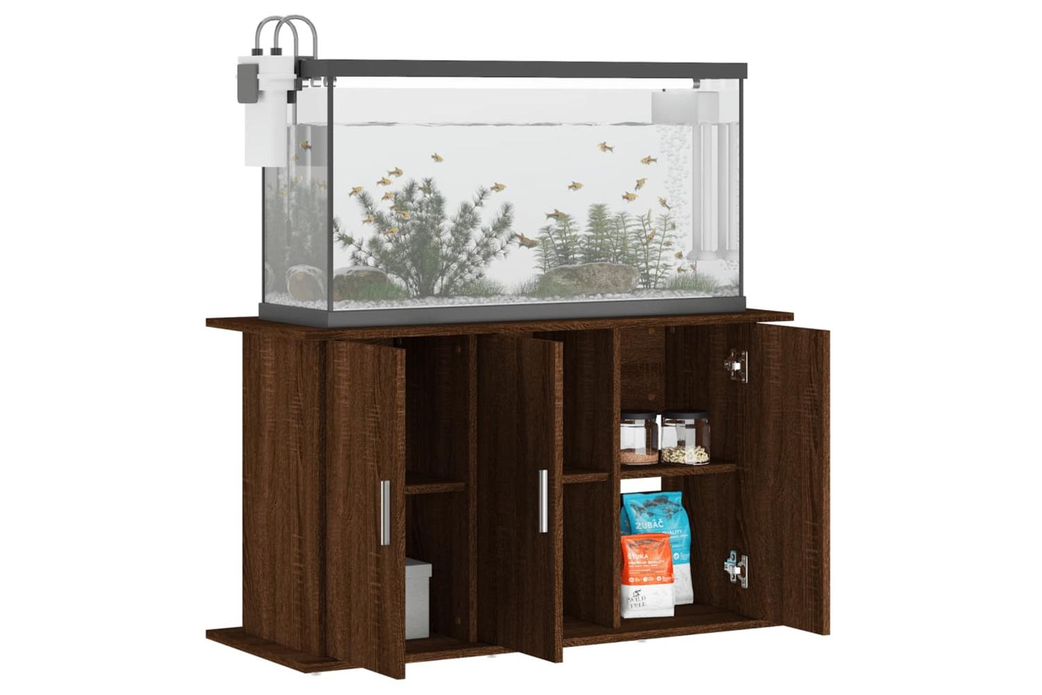 Vidaxl Aquarium Stand Brown Oak 101x41x58 Cm Engineered Wood-3