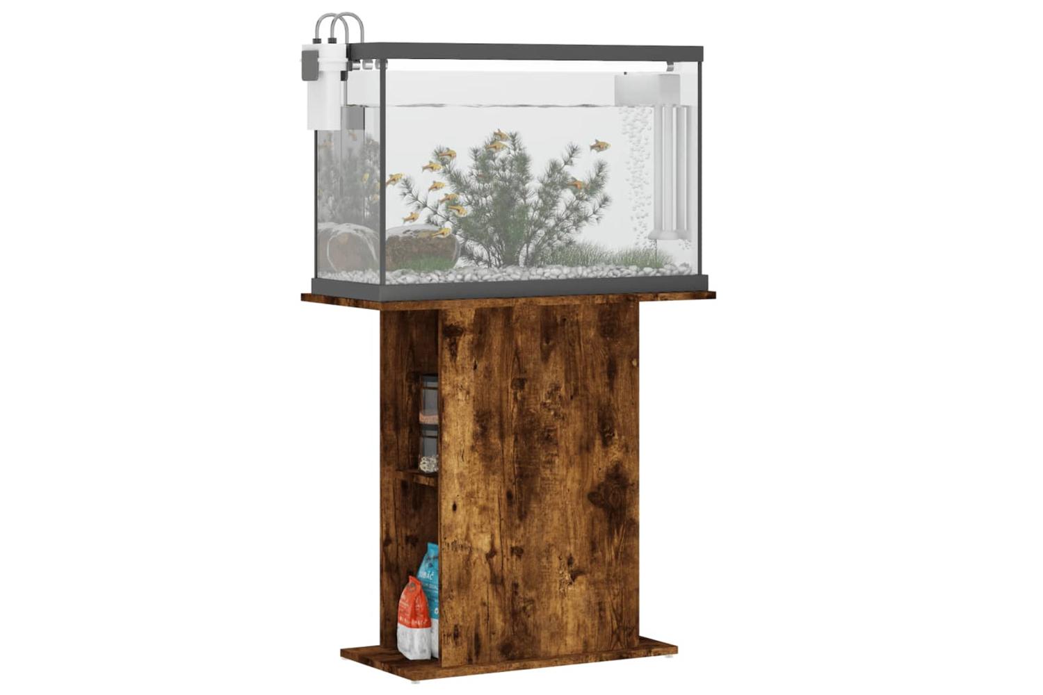 Vidaxl Aquarium Stand Smoked Oak 75x36x725 Cm Engineered Wood-3
