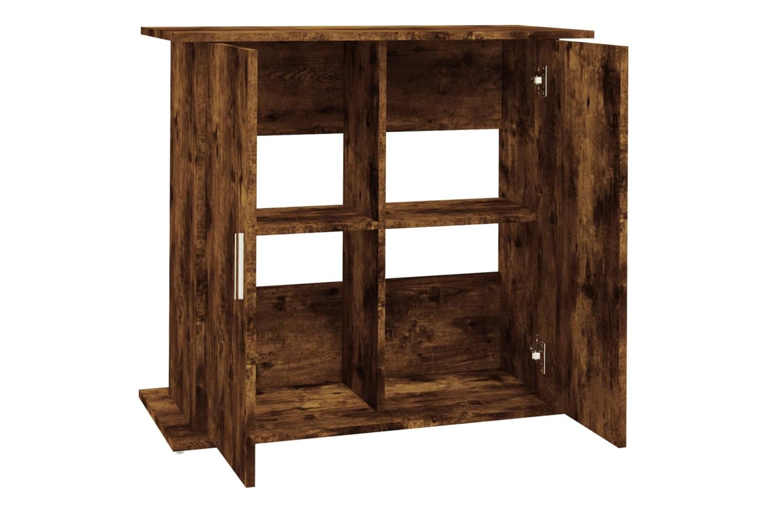 Vidaxl Aquarium Stand Smoked Oak 81x36x73 Cm Engineered Wood-6