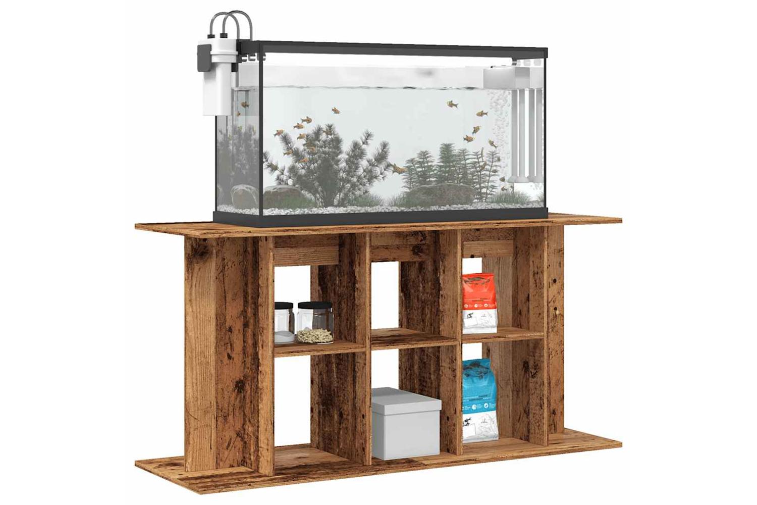 Vidaxl Aquarium Stand Old Wood 120x40x60 Cm Engineered Wood-3