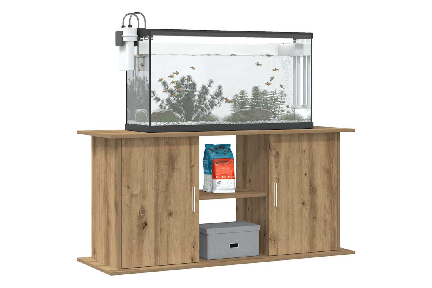 Vidaxl Aquarium Stand Artisan Oak 121x41x58 Cm Engineered Wood-3