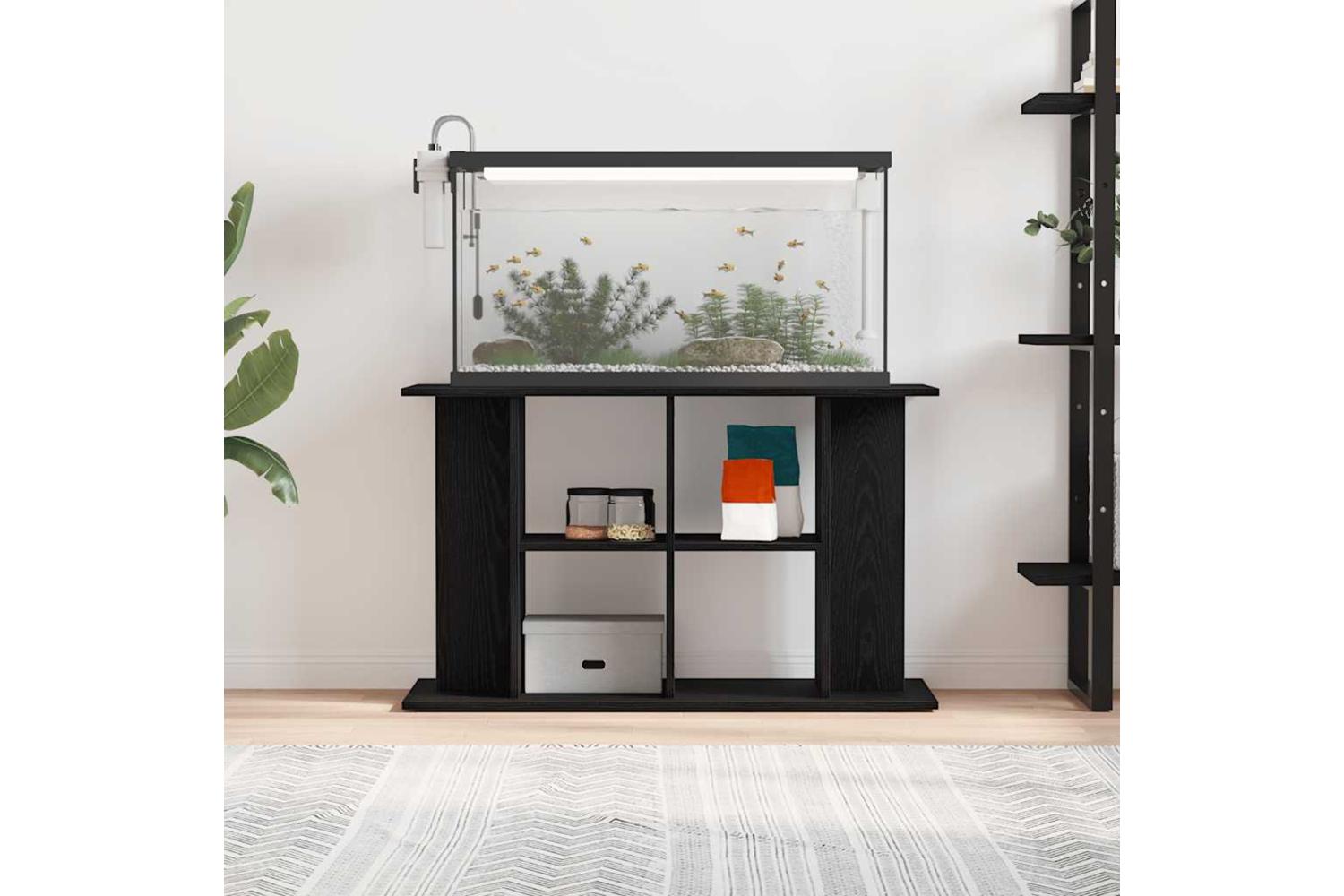 Vidaxl Aquarium Stand Black Oak 100x40x60 Cm Engineered Wood-3