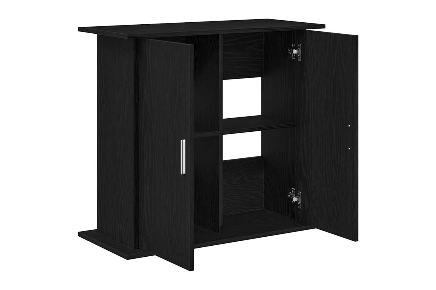 Vidaxl Aquarium Stand Black Oak 81x36x73 Cm Engineered Wood-8