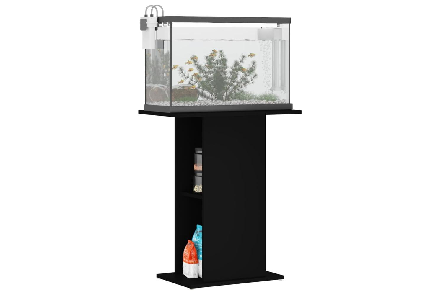 Vidaxl Aquarium Stand Black 605x36x725 Cm Engineered Wood-3
