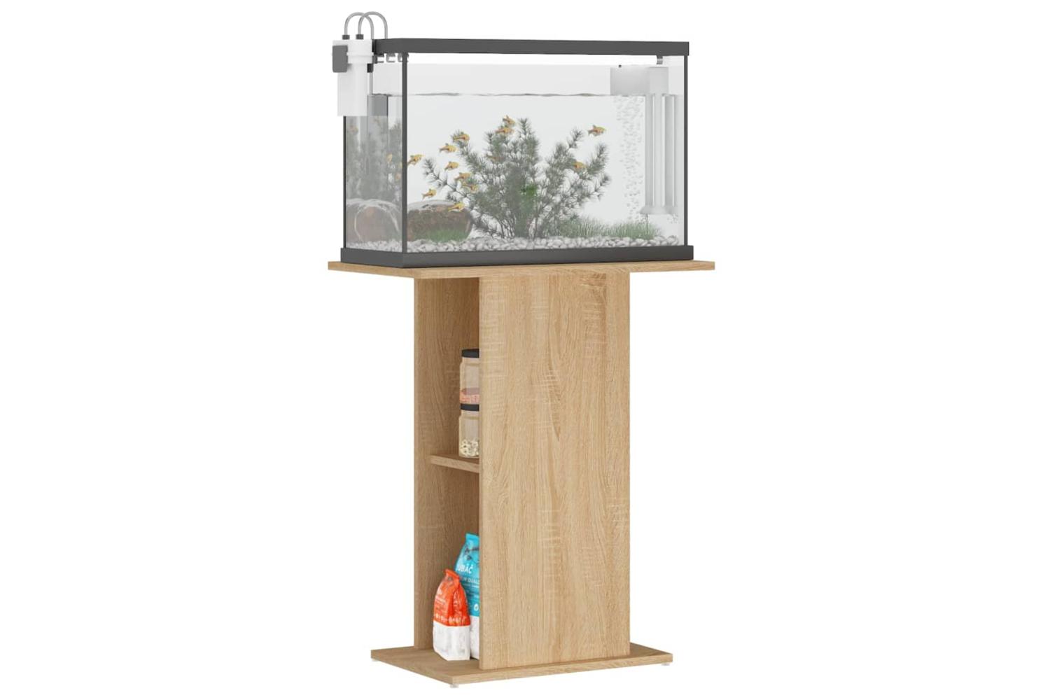 Vidaxl Aquarium Stand Sonoma Oak 605x36x725 Cm Engineered Wood-3