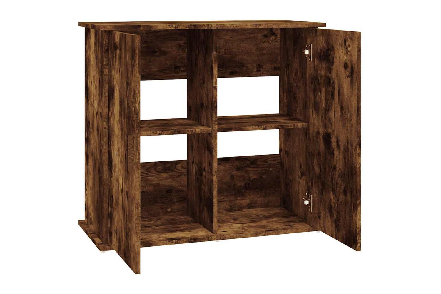 Vidaxl Aquarium Stand Smoked Oak 81x36x73 Cm Engineered Wood-6