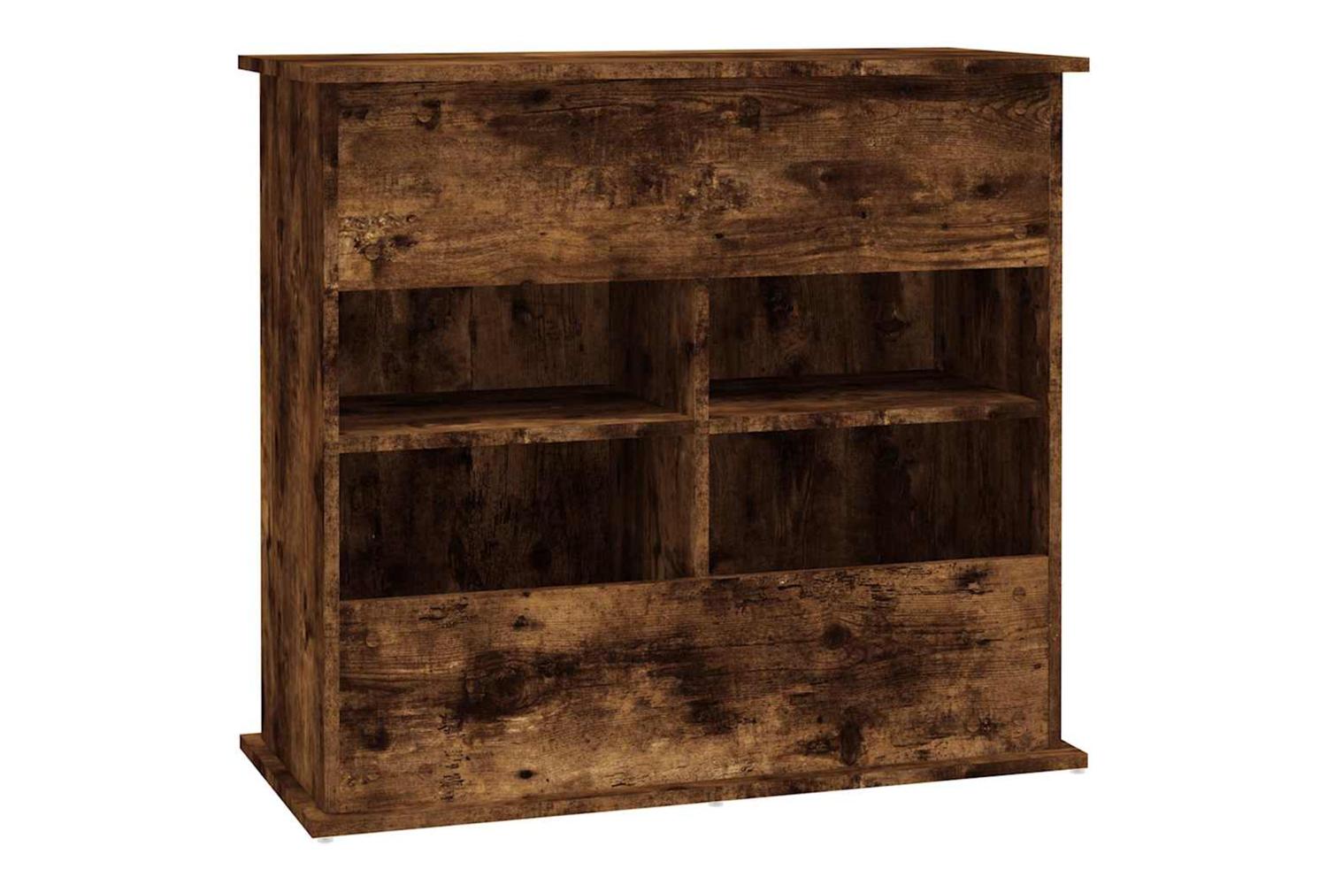 Vidaxl Aquarium Stand Smoked Oak 81x36x73 Cm Engineered Wood-8