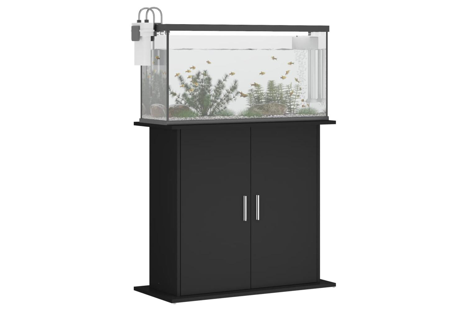 Vidaxl Aquarium Stand Black 81x36x73 Cm Engineered Wood-3