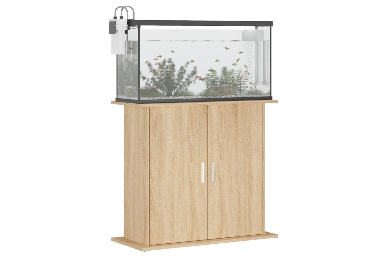 Vidaxl Aquarium Stand Sonoma Oak 81x36x73 Cm Engineered Wood-3