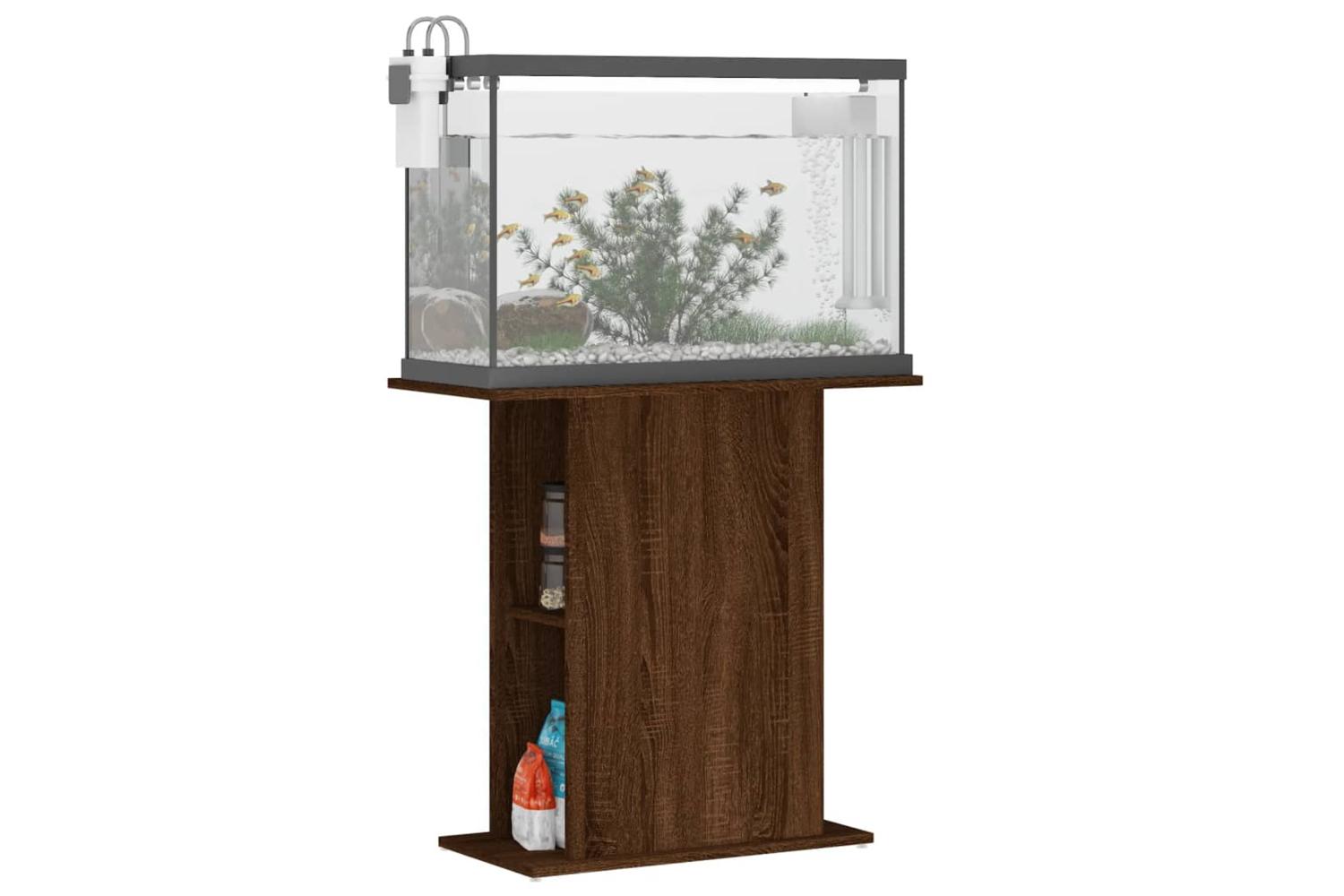 Vidaxl Aquarium Stand Brown Oak 75x36x725 Cm Engineered Wood-3
