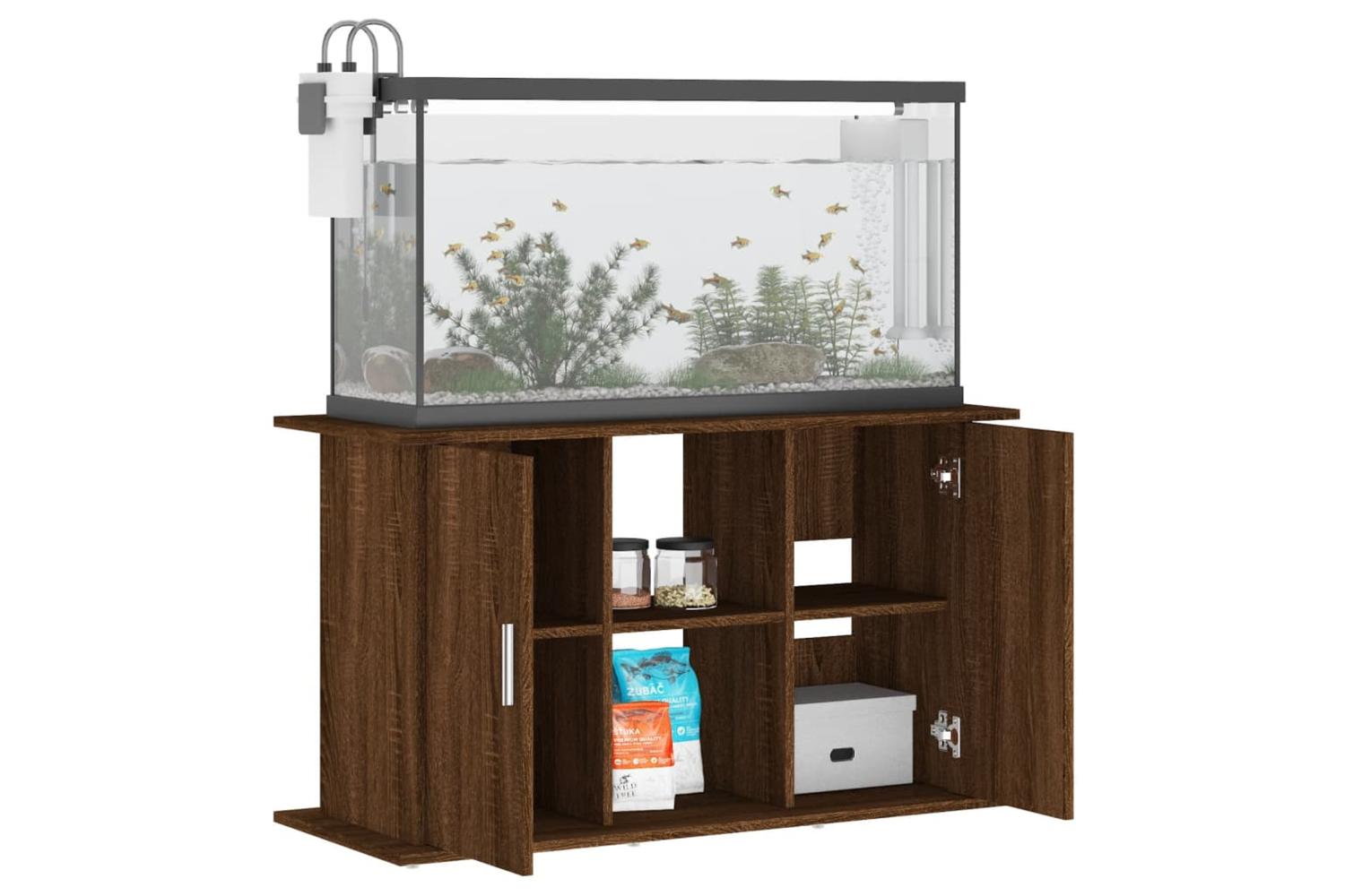 Vidaxl Aquarium Stand Brown Oak 101x41x58 Cm Engineered Wood-3
