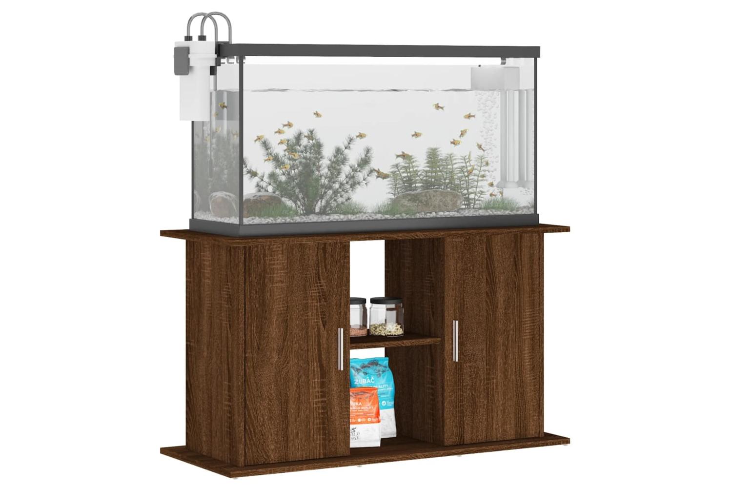Vidaxl Aquarium Stand Brown Oak 101x41x58 Cm Engineered Wood-4