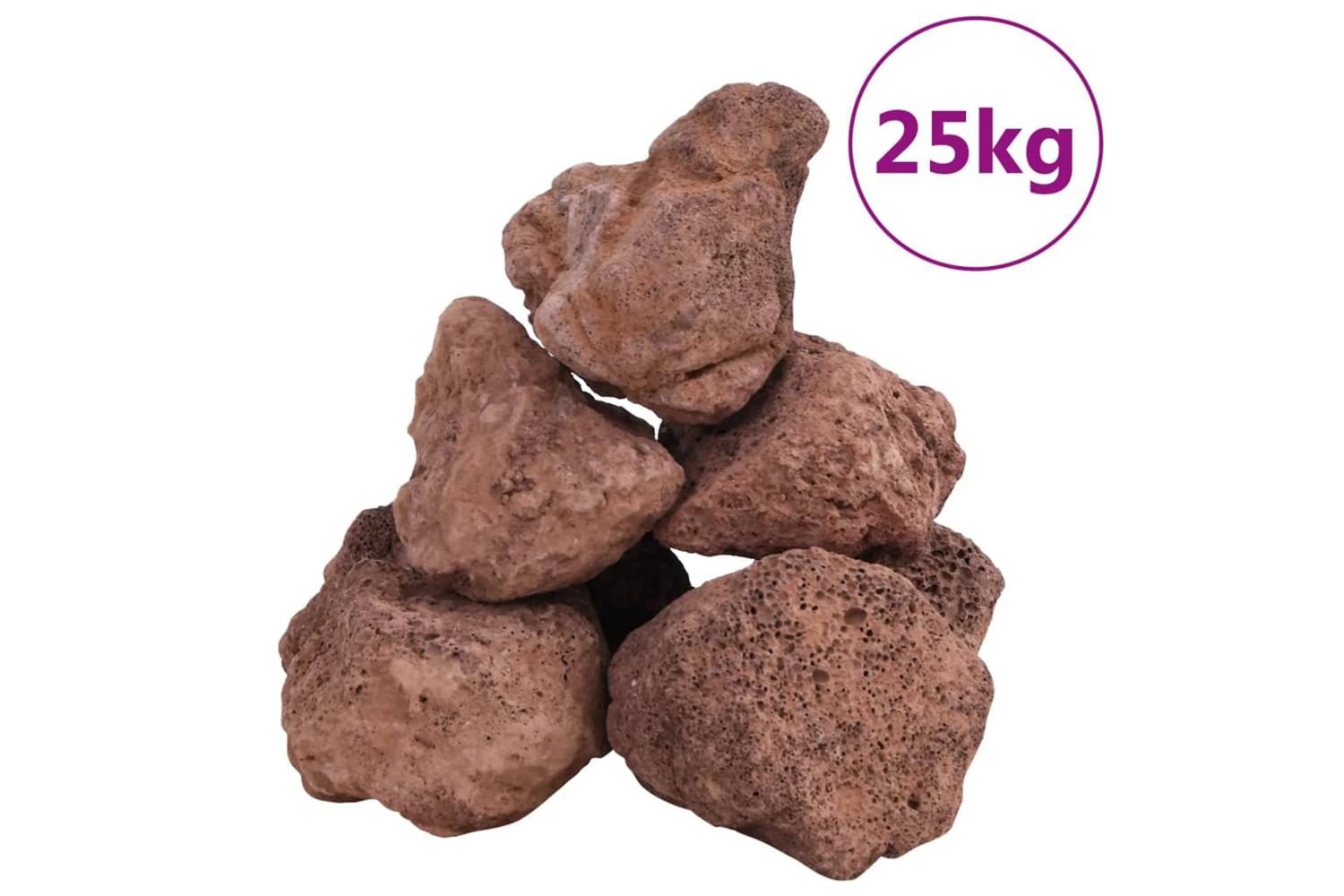 Vidaxl Volcanic Rocks 25 Kg Red 10-30 Cm-2
