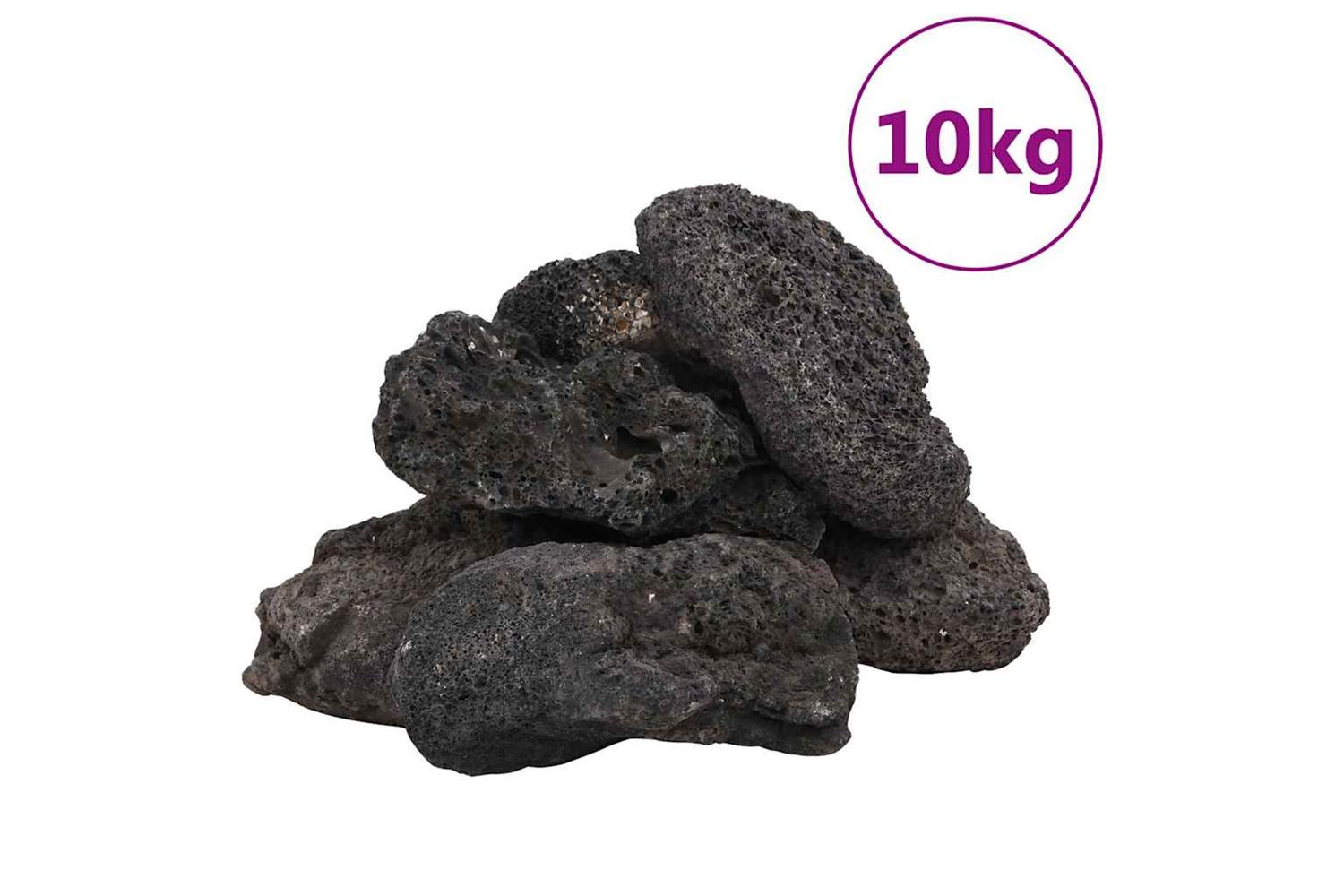 Vidaxl Volcanic Rocks 10 Kg Black 10-30 Cm-2