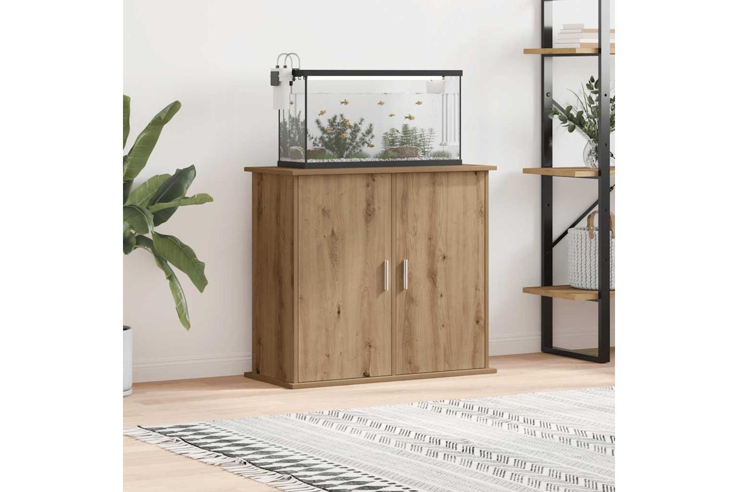 Vidaxl Aquarium Stand Artisan Oak 81x36x73 Cm Engineered Wood-3