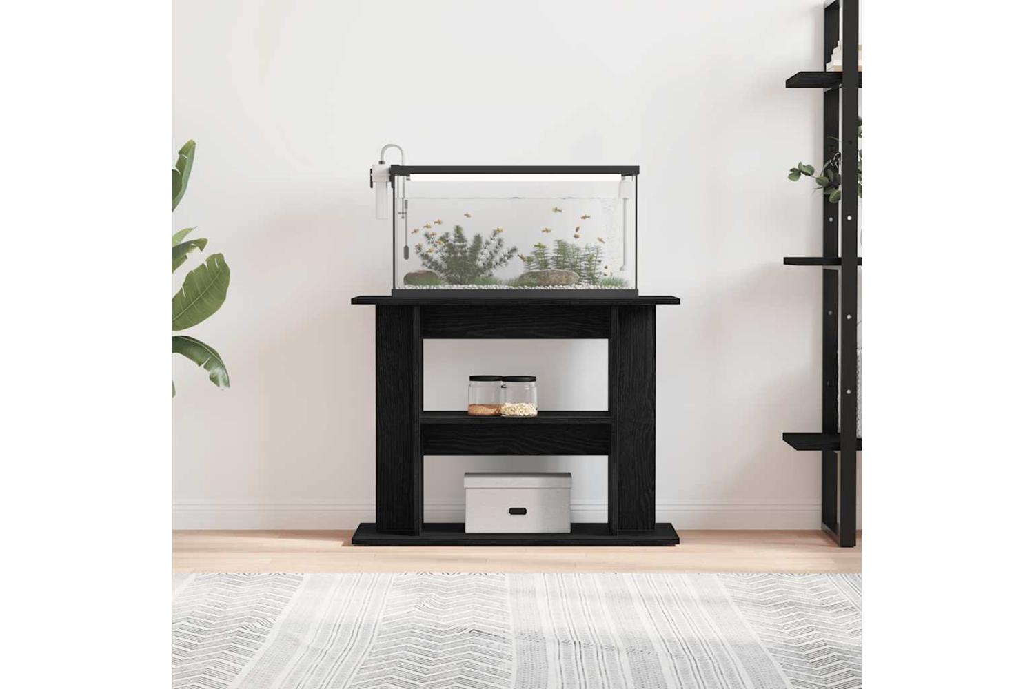 Vidaxl Aquarium Stand Black Oak 80x35x60 Cm Engineered Wood-3
