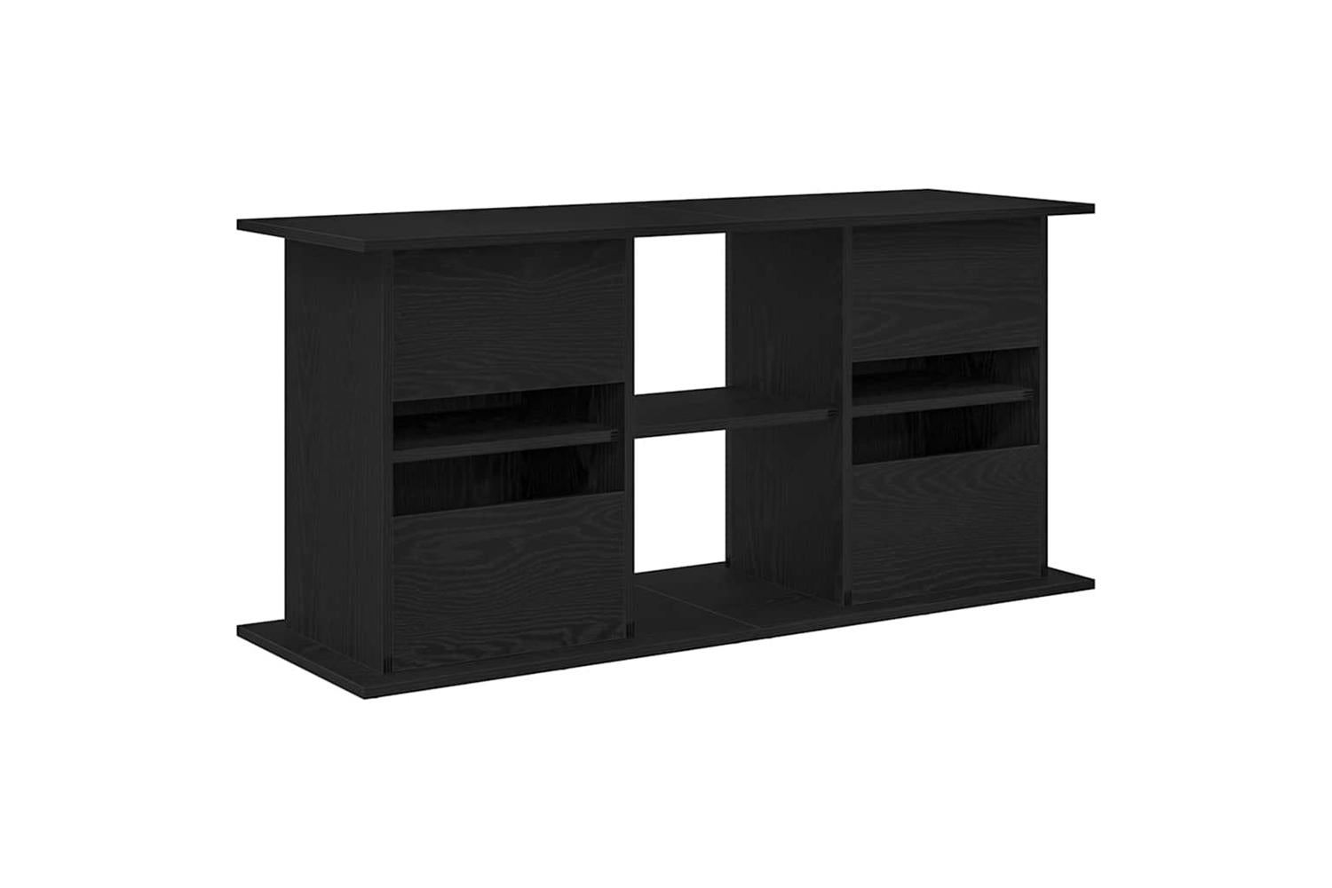 Vidaxl Aquarium Stand Black Oak 121x41x58 Cm Engineered Wood-7