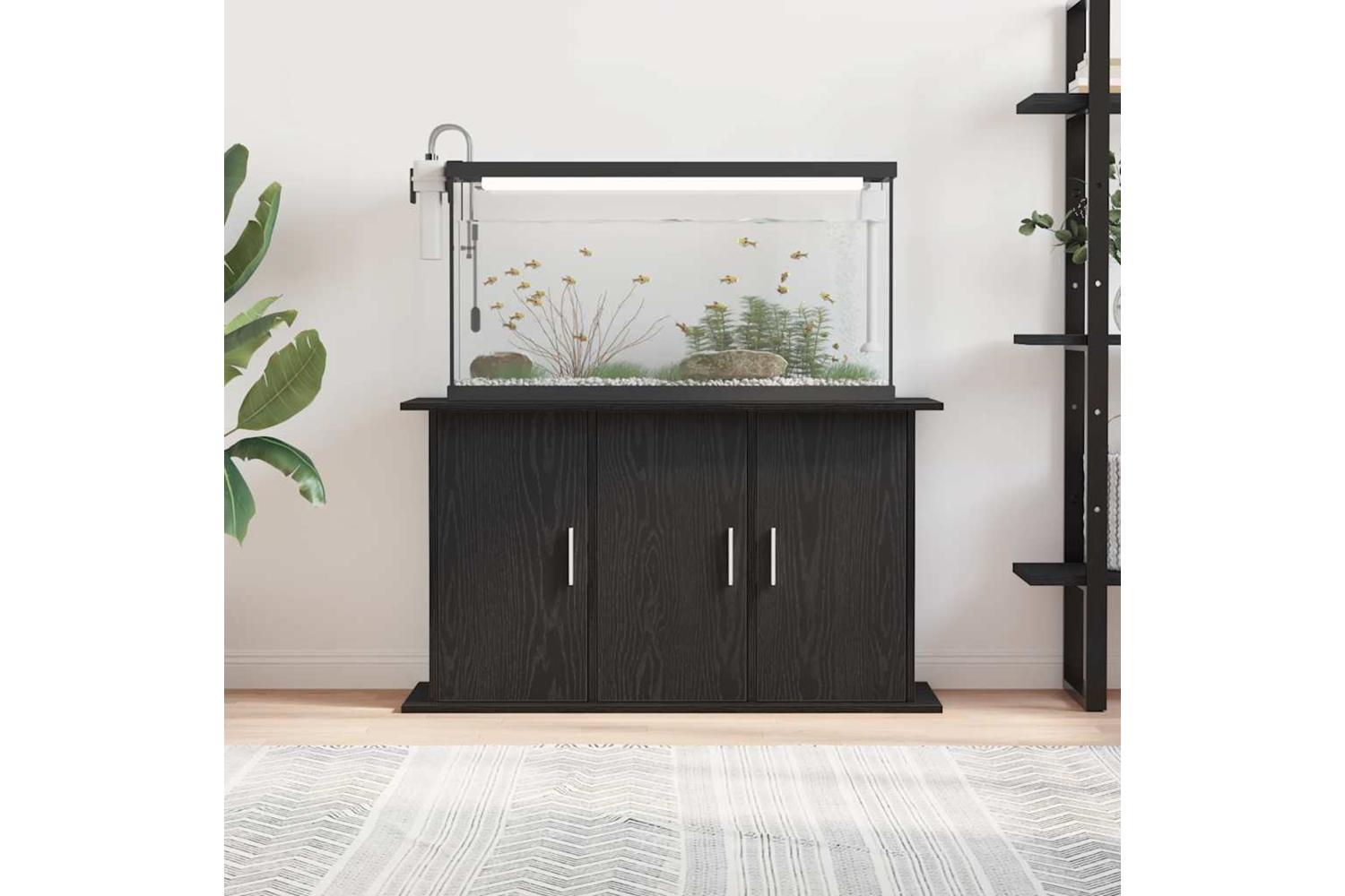 Vidaxl Aquarium Stand Black Oak 101x41x58 Cm Engineered Wood-3