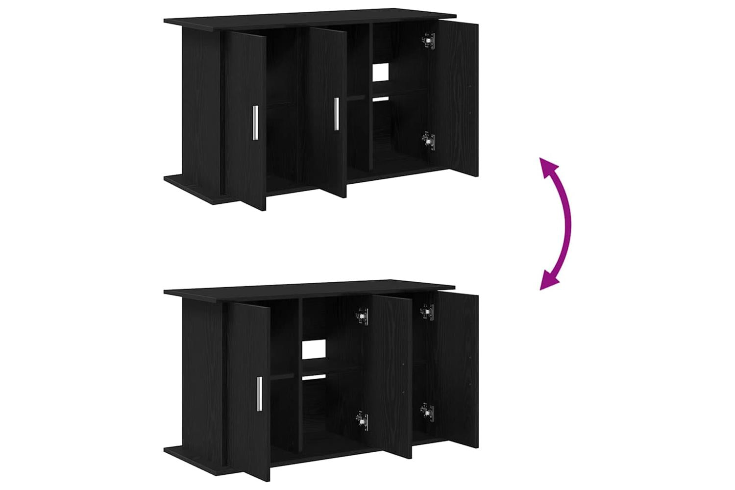 Vidaxl Aquarium Stand Black Oak 101x41x58 Cm Engineered Wood-9