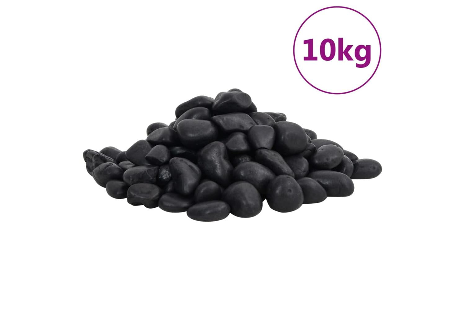 Vidaxl Polished Pebbles 10 Kg Black 2-5 Cm-2