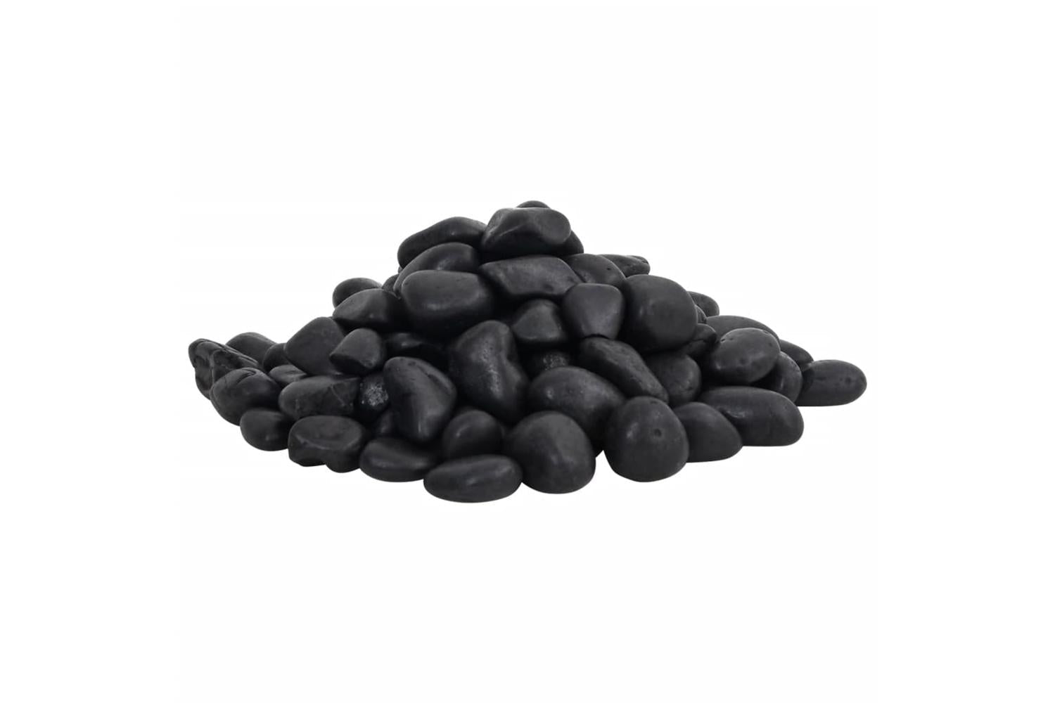Vidaxl Polished Pebbles 10 Kg Black 2-5 Cm-3