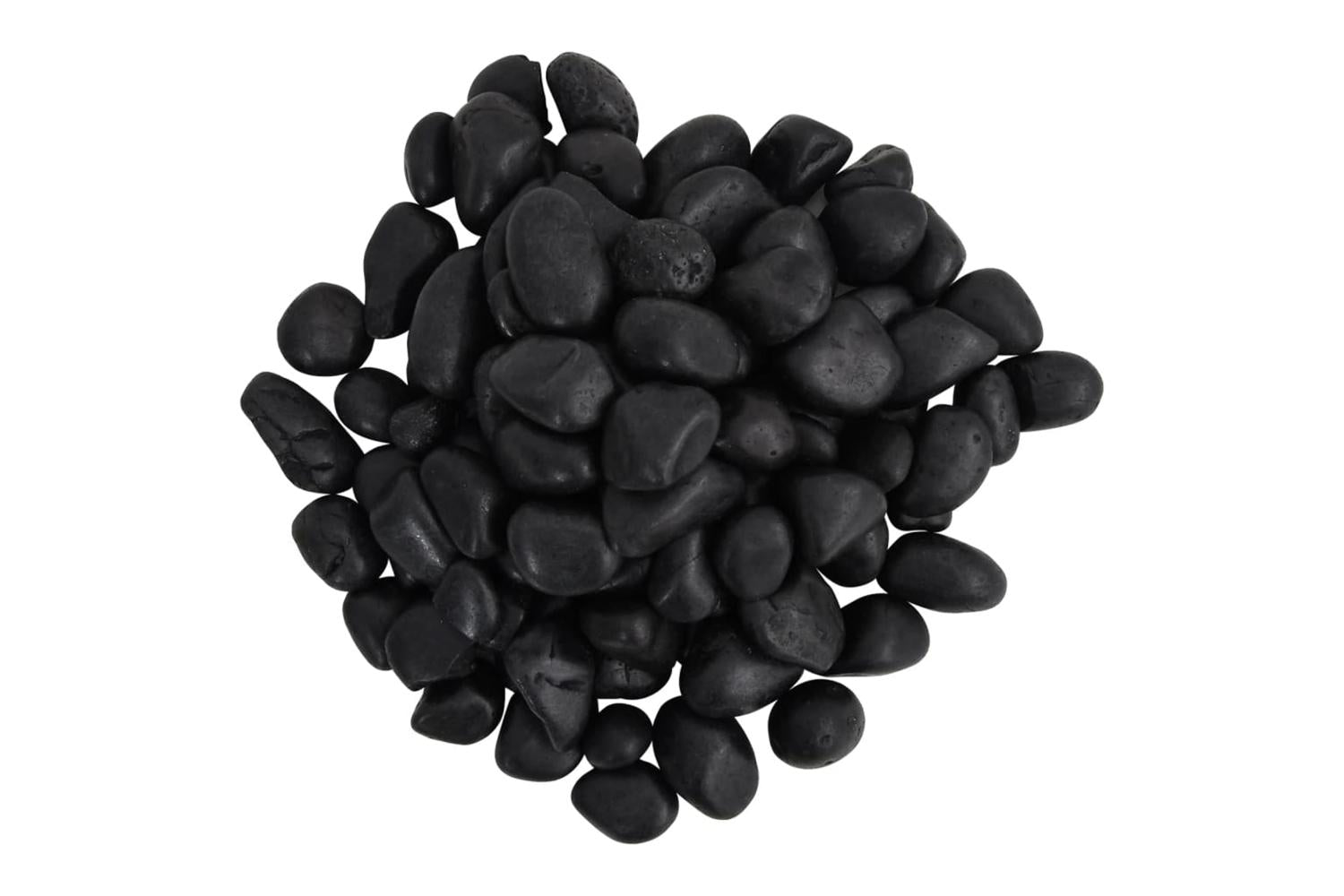 Vidaxl Polished Pebbles 10 Kg Black 2-5 Cm-3
