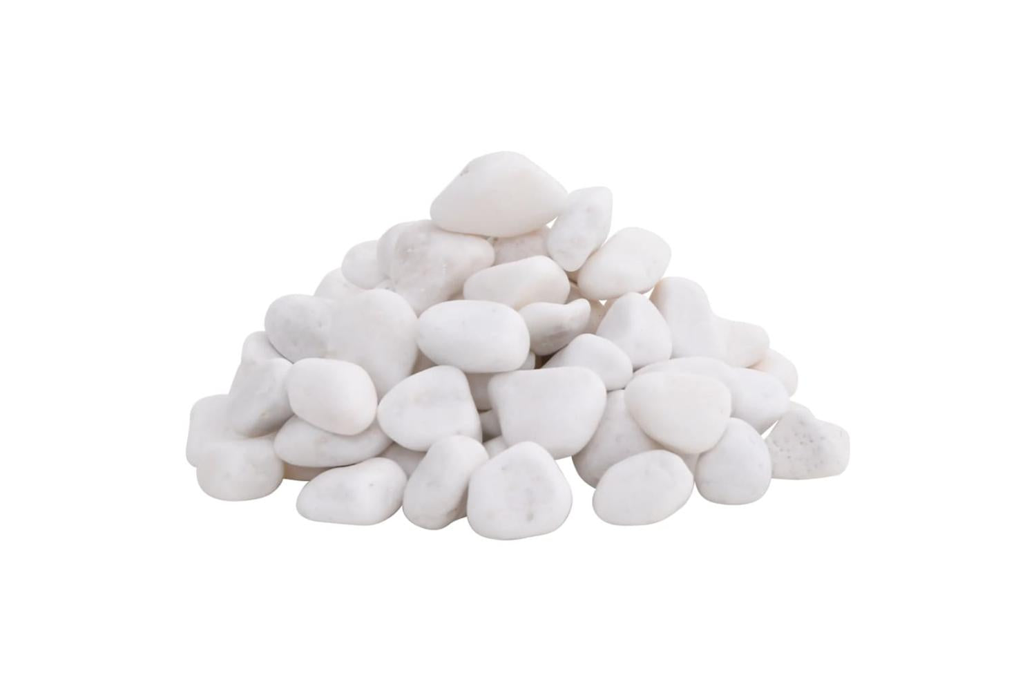 Vidaxl Polished Pebbles 10 Kg White 2-5 Cm-3