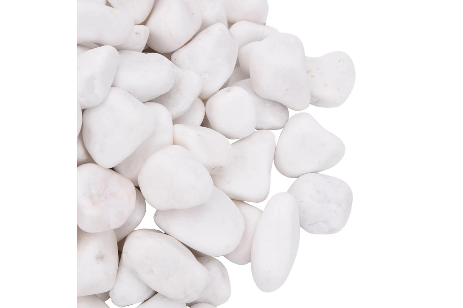 Vidaxl Polished Pebbles 10 Kg White 2-5 Cm-4