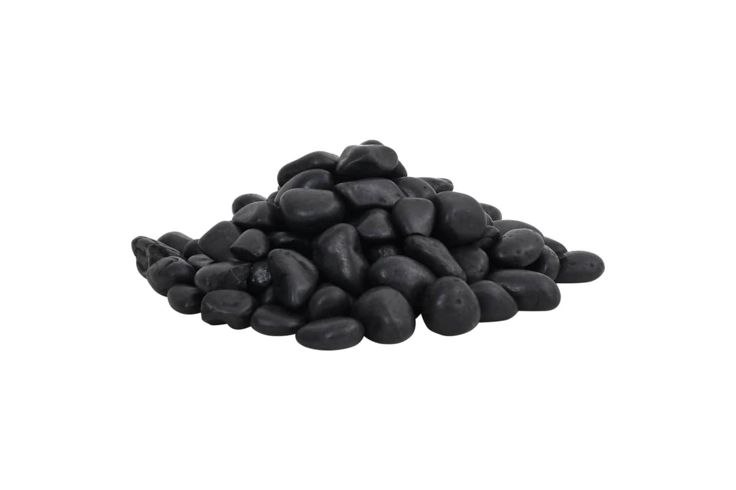 Vidaxl Polished Pebbles 25 Kg Black 2-5 Cm-2