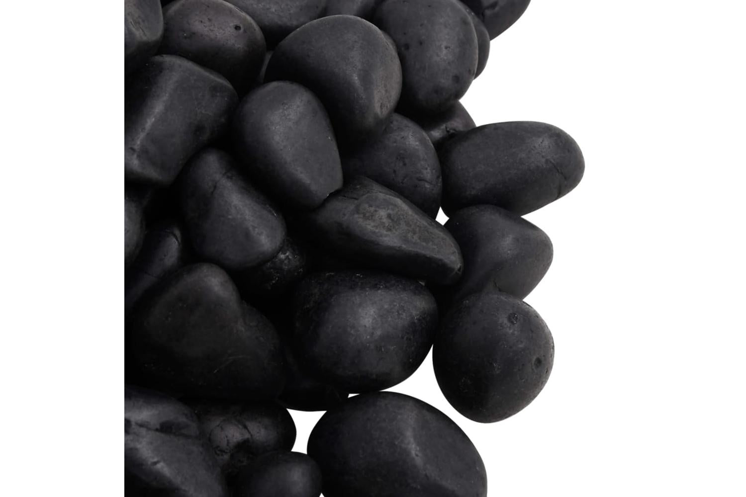 Vidaxl Polished Pebbles 25 Kg Black 2-5 Cm-4