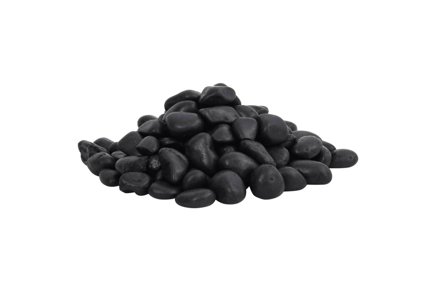Vidaxl Polished Pebbles 25 Kg Black 2-5 Cm-3