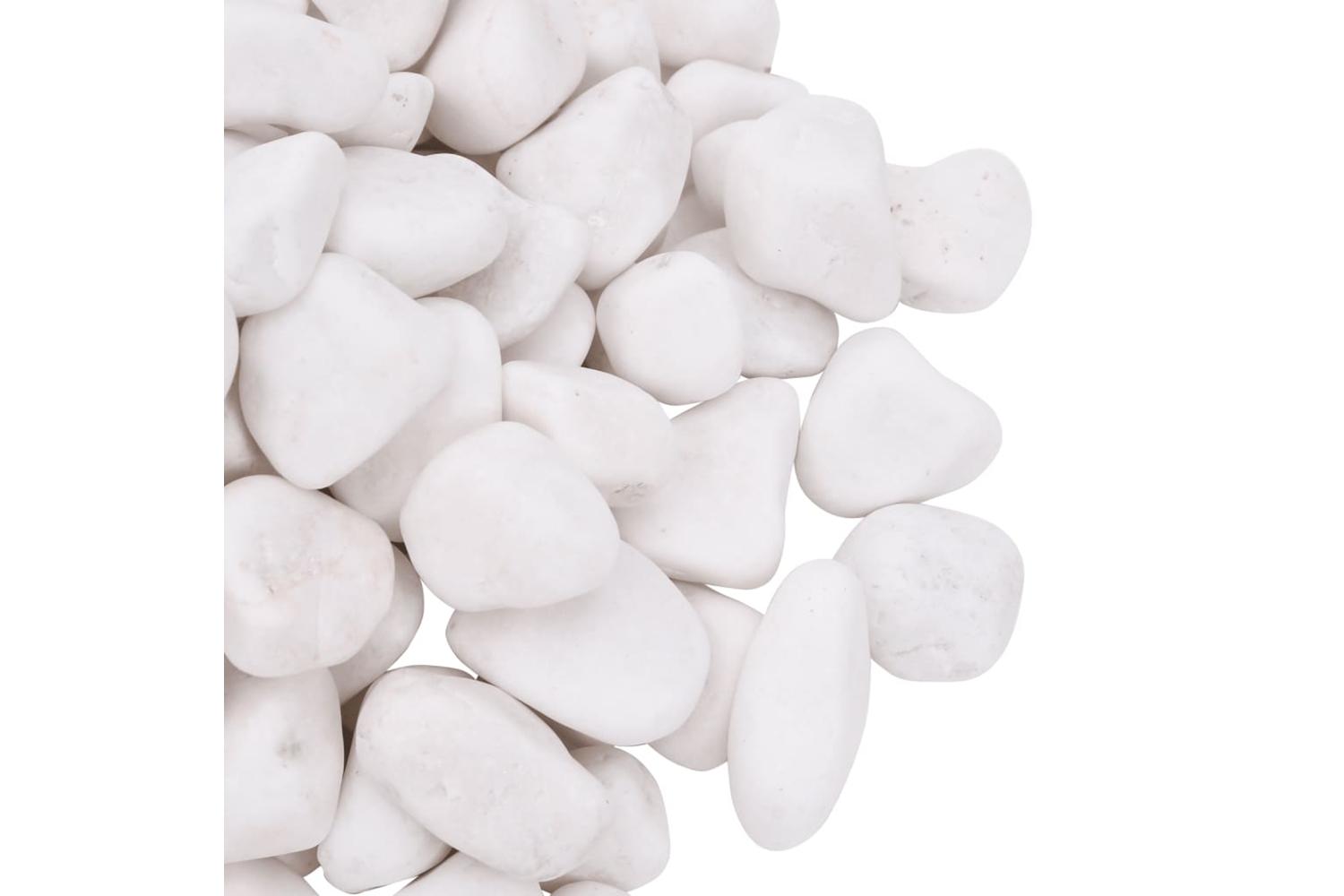 Vidaxl Polished Pebbles 25 Kg White 2-5 Cm-5