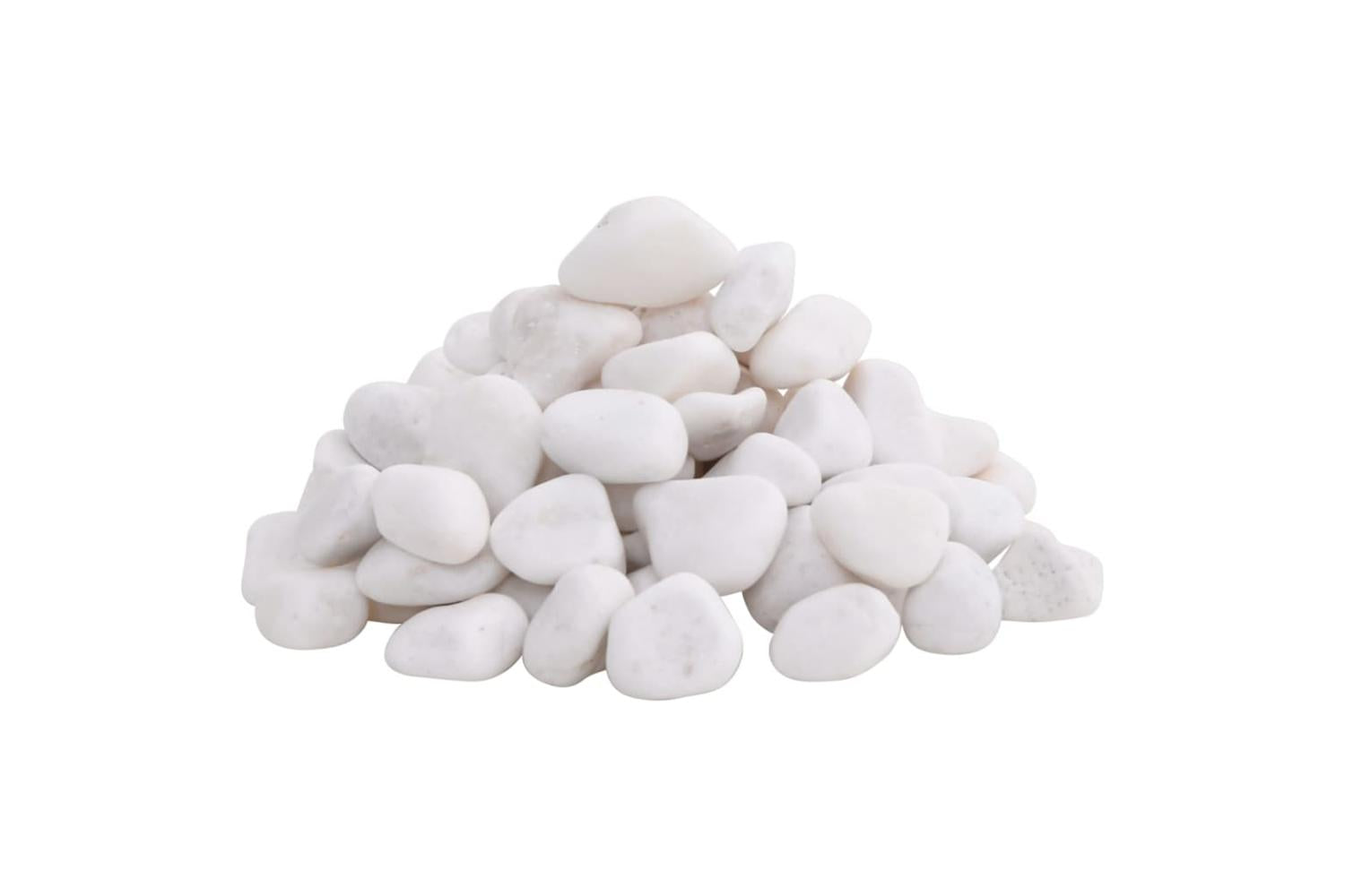 Vidaxl Polished Pebbles 25 Kg White 2-5 Cm-2