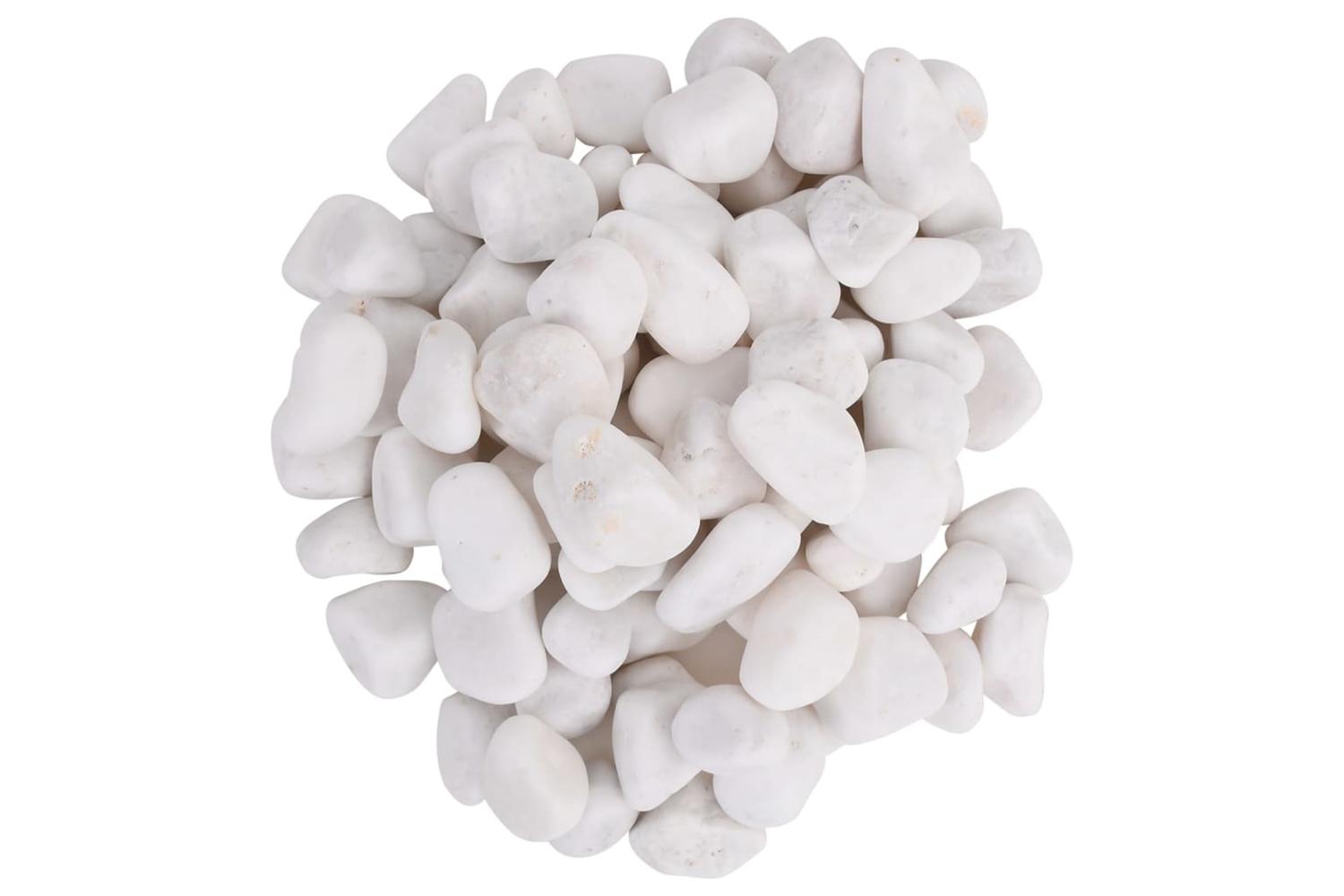Vidaxl Polished Pebbles 25 Kg White 2-5 Cm-3