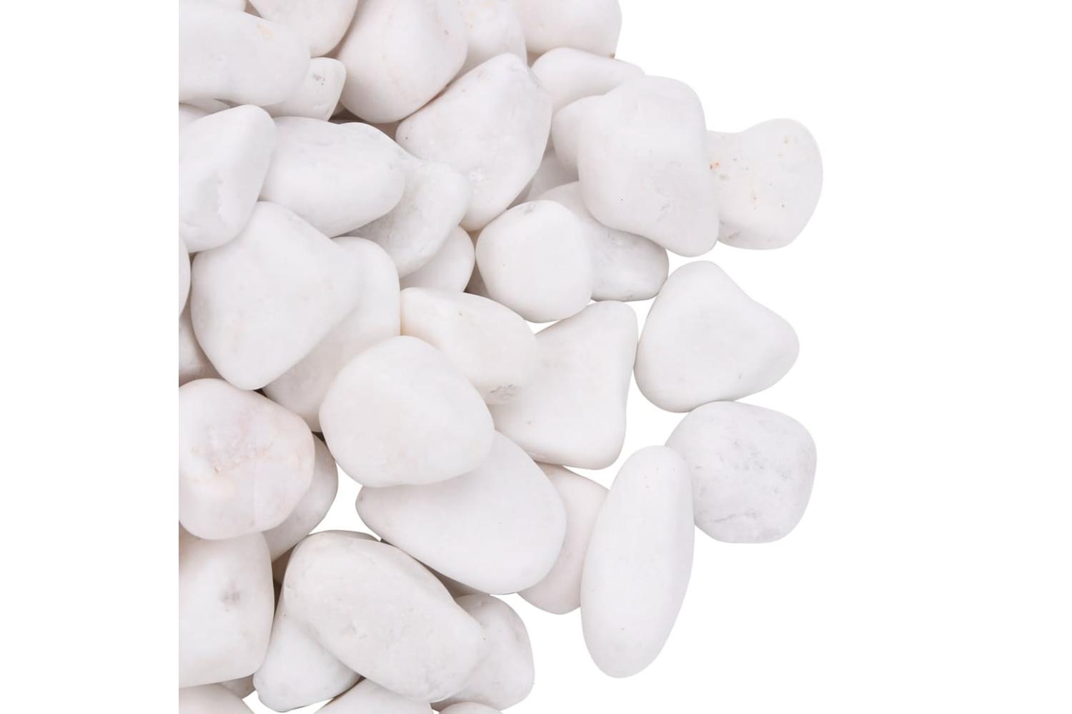 Vidaxl Polished Pebbles 25 Kg White 2-5 Cm-4