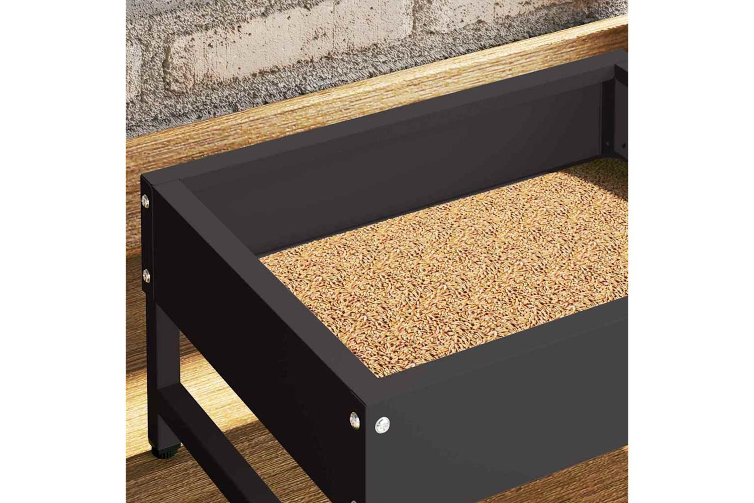 Vidaxl Bird Feeder Black 34 X 26 X 16 Cm Cold-rolled Steel-4