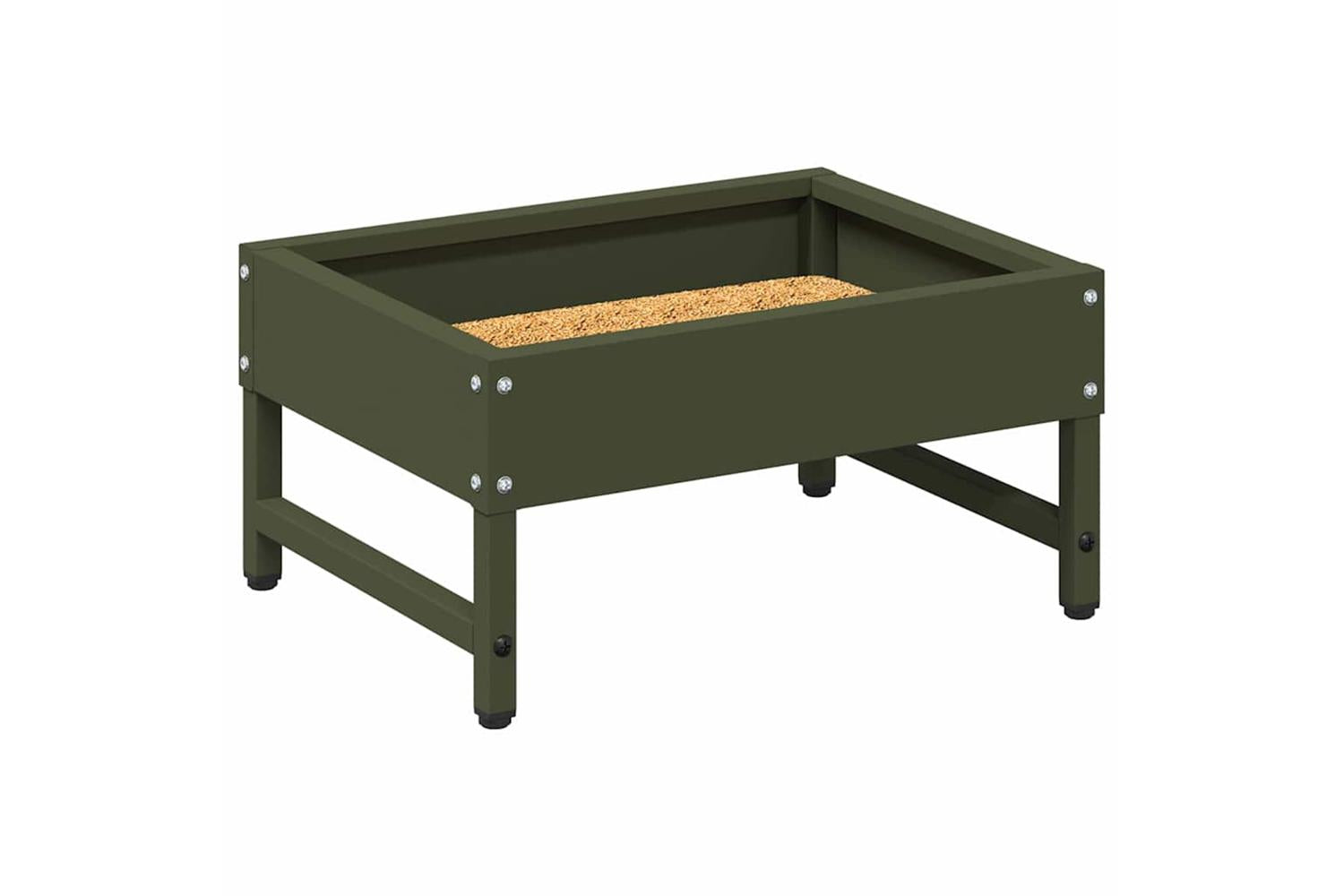 Vidaxl Bird Feeder Olive Green 34 X 26 X 16 Cm Cold-rolled Steel-3