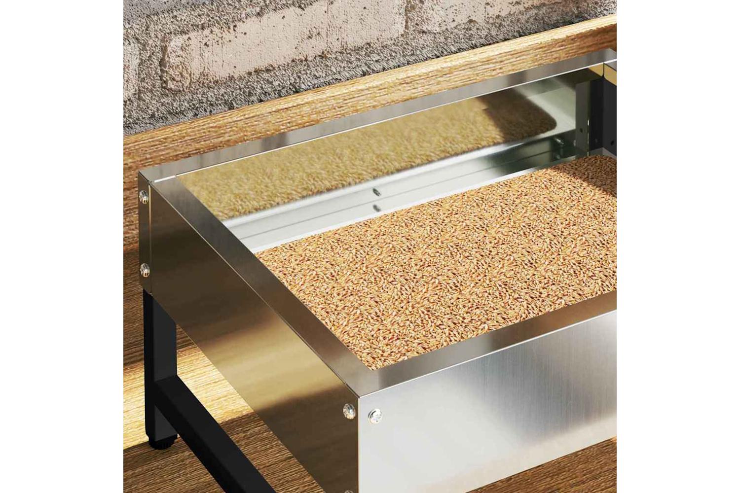 Vidaxl Bird Feeder Silver 34 X 26 X 16 Cm Galvanised Steel-4