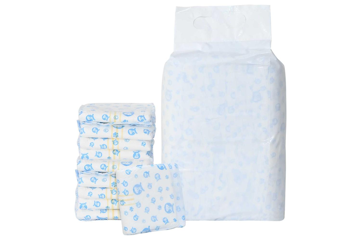 Vidaxl Disposable Dog Diaper Male 30 Pcs White S-2