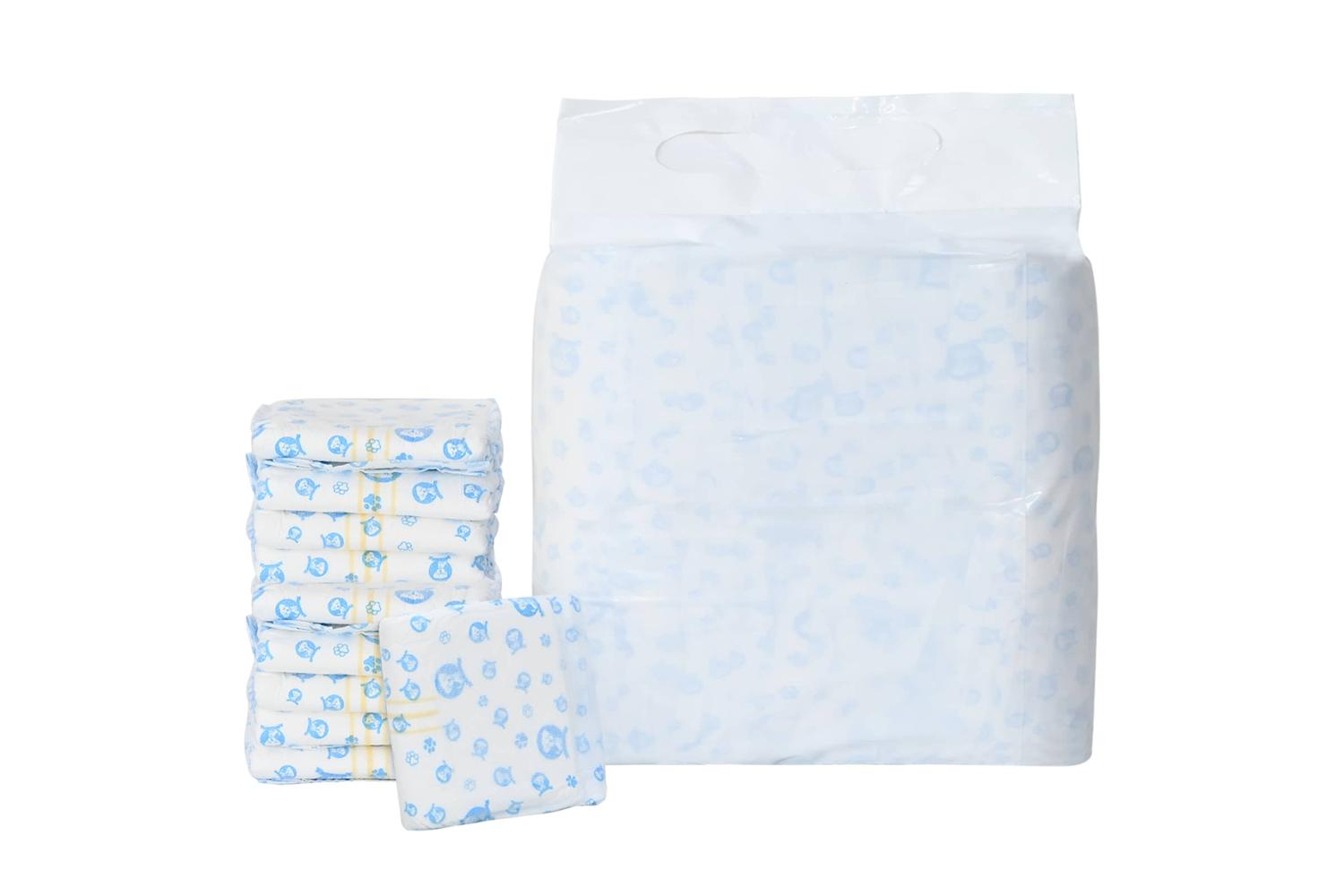 Vidaxl Disposable Dog Diaper Male 50 Pcs White S-2