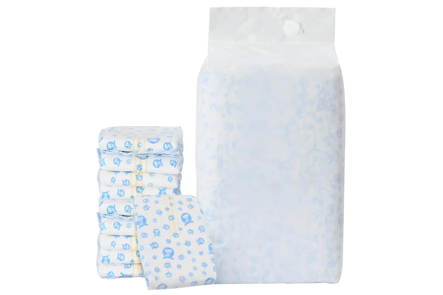 Vidaxl Disposable Dog Diaper Male 30 Pcs White L-2