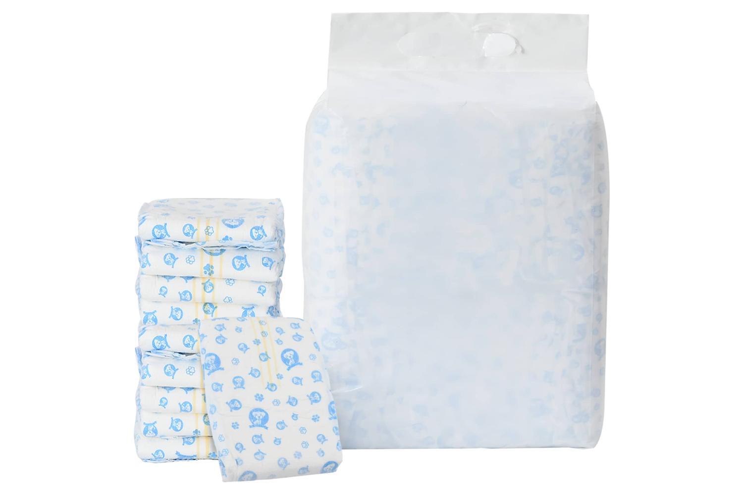 Vidaxl Disposable Dog Diaper Male 50 Pcs White L-2