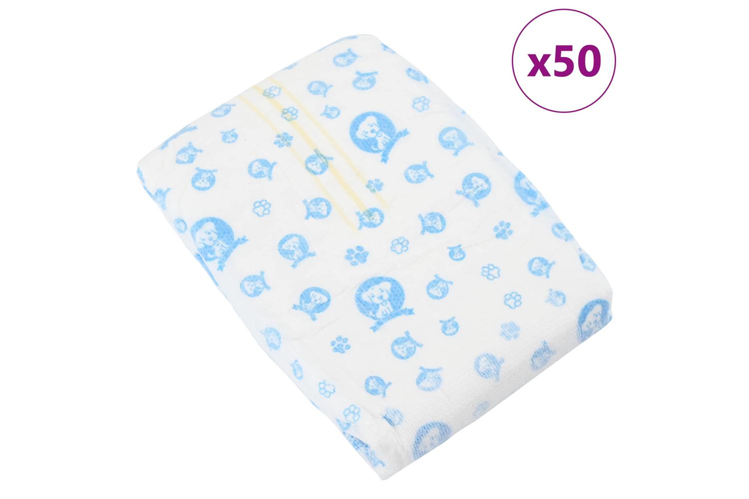 Vidaxl Disposable Dog Diaper Male 50 Pcs White Xl-4