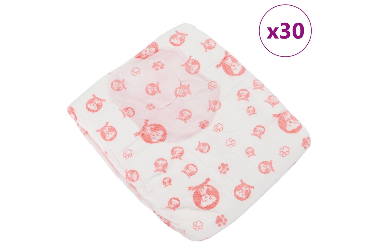 Vidaxl Disposable Dog Diaper Female 30 Pcs White S-4