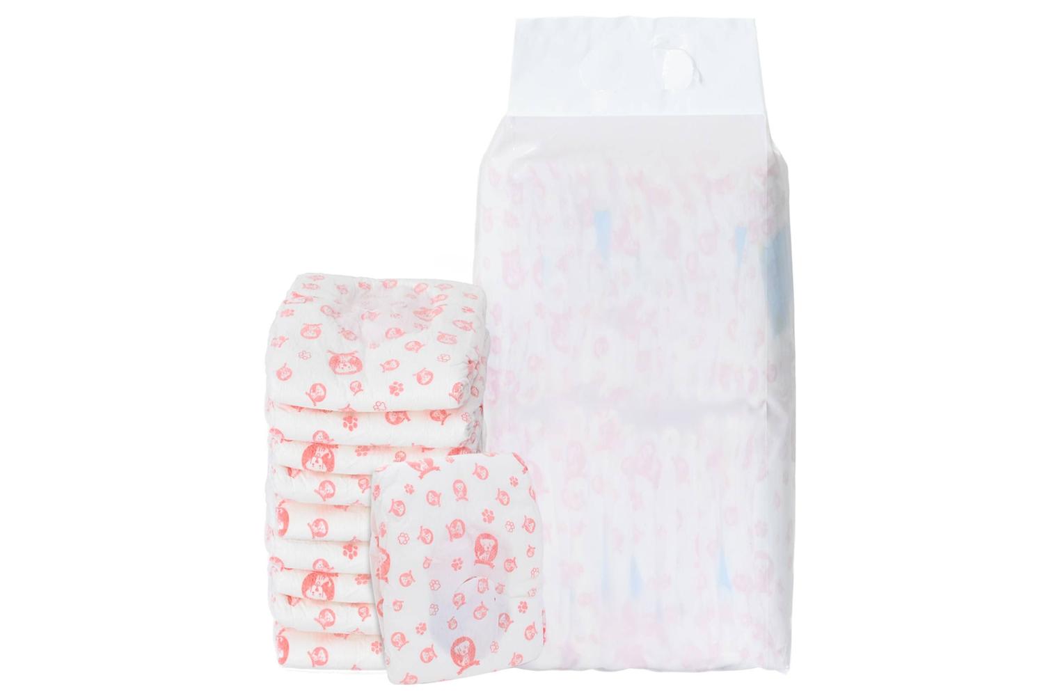 Vidaxl Disposable Dog Diaper Female 30 Pcs White M-2